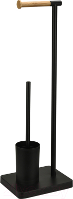 Набор для туалета Caspian 90026 (черный/бамбук) - фото