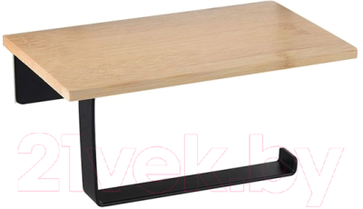 Держатель для туалетной бумаги Caspian 90029 (бамбук/черный) - фото