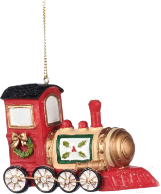 Елочная игрушка Goodwill Xmas 2023 Паровоз с венком / TR 21128-1 - фото