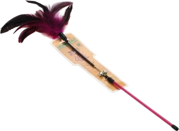 Игрушка для кошек Homecat Дразнилка с цветными перьями / 72371 - фото