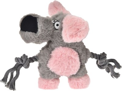 Игрушка для собак Homepet Собачка плюш с канатами с пищалкой / 71110 - фото