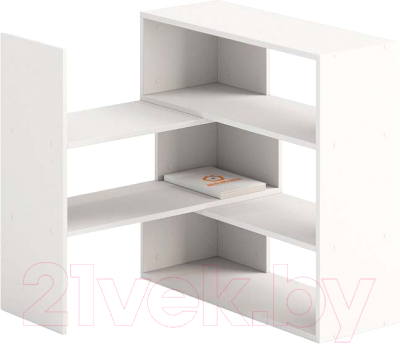 Стеллаж Домаклево Ларго 1 универсальный (белый) - фото