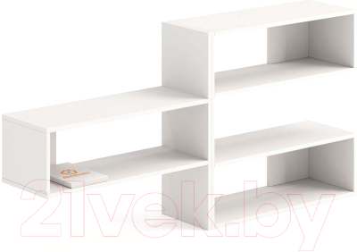 Стеллаж Домаклево Ларго 1 универсальный (белый)