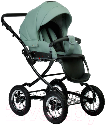 Детская универсальная коляска INDIGO Barbara Eco Classic 2 в 1 (Be 01, шалфей кожа)