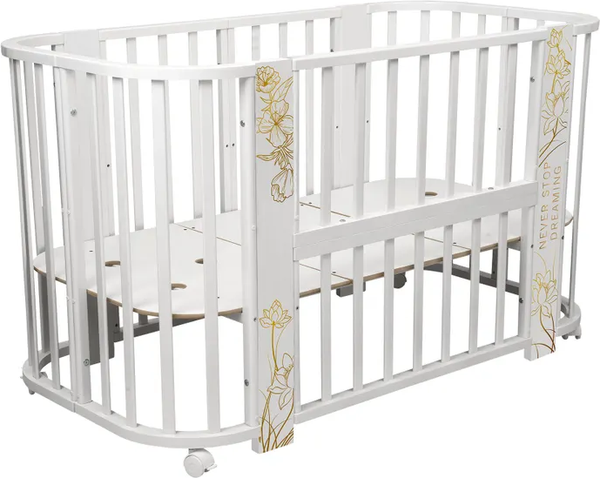 Детская кровать-трансформер INDIGO Green Line 5 в 1 с поперечным маятником - фото