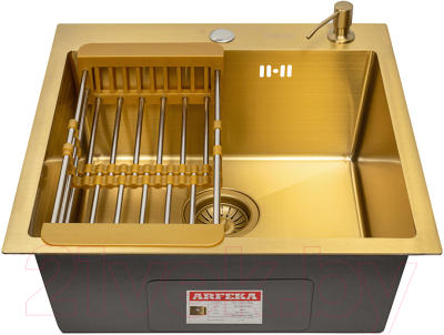 Мойка кухонная Arfeka Eco AR 50x50 + CL AR + DS AR