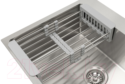 Мойка кухонная Arfeka Eco AR 50x50 + CL AR + DS AR (сатин, с дозатором и коландером)