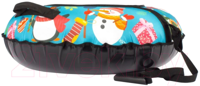 Тюбинг-ватрушка Snowstorm BZ-100 Cristmass / W112887 (100см, бирюзовый/черный)