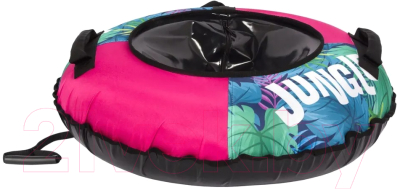 Тюбинг-ватрушка Snowstorm BZ-100 Jungle / W112913 (100см, розовый/зеленый)