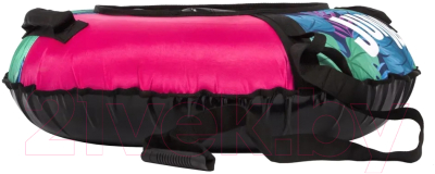 Тюбинг-ватрушка Snowstorm BZ-100 Jungle / W112913 (100см, розовый/зеленый)