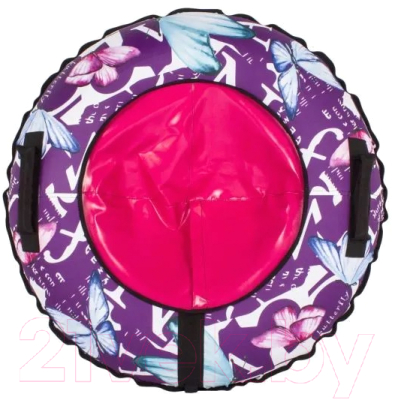 Тюбинг-ватрушка Snowstorm BZ-90 Butterfly / W112869 (90см, фиолетовый/розовый) - фото