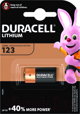 Батарейка Duracell Lithium CR123A BL - фото