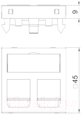 Лицевая панель OBO Bettermann DTG-2RM RW1 2M / 6119292