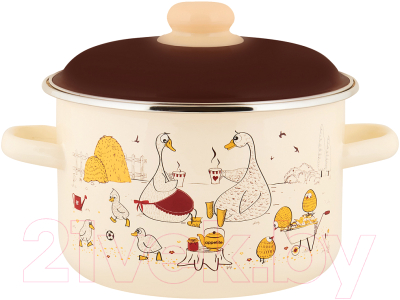 Кастрюля Appetite Подворье 6RD201M - фото