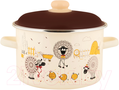 Кастрюля Appetite Подворье 6RD221M - фото