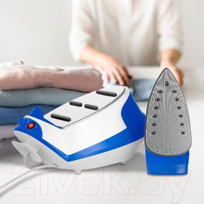 Утюг с парогенератором Kitfort KT-9135-3 (белый/синий)