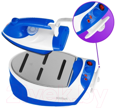 Утюг с парогенератором Kitfort KT-9135-3 (белый/синий)