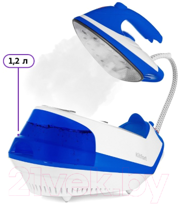 Утюг с парогенератором Kitfort KT-9135-3 (белый/синий)