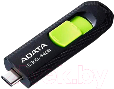USB flash накопитель A-data UC300 64GB (ACHO-UC300-64G-RBK/GN) - фото
