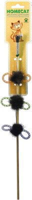 Игрушка для кошек Homecat Дразнилка Три бантика из норки с пружинками / 71126 - фото