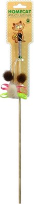 Игрушка для кошек Homecat Дразнилка Пчелка из норки с лентами / 71132 - фото