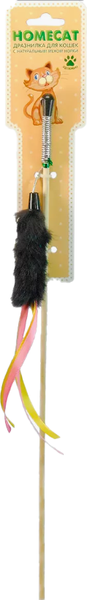 Игрушка для кошек Homecat Дразнилка Лапка из норки с лентами / 71133 - фото