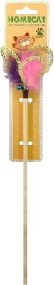 Игрушка для кошек Homecat Дразнилка Цветок из перьев с пружинками / 71140 - фото