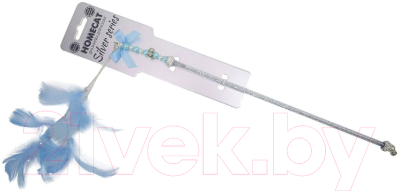 Игрушка для кошек Homecat Silver Series Дразнилка Удочка из перьев / 78416 - фото