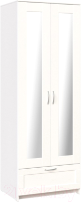 Шкаф Mio Tesoro Сириус 2-х створчатый 1 ящик 2.02.01.500.1 (белый) - фото