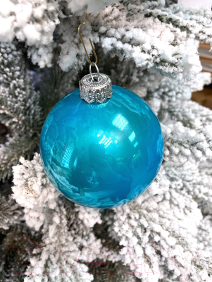 Шар новогодний GreenTerra 80мм Глянцевый