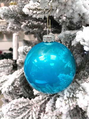 Шар новогодний GreenTerra 80мм Глянцевый