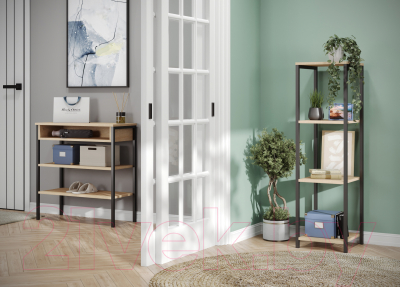 Стеллаж Mio Tesoro Mini Joy Loft (дуб сонома/черный)