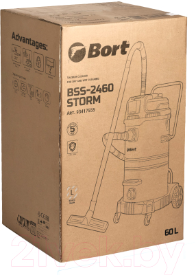 Профессиональный пылесос Bort BSS-2460-STORM