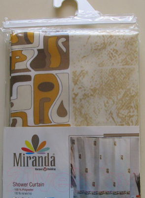 Шторка-занавеска для ванны Miranda Asturia Beige