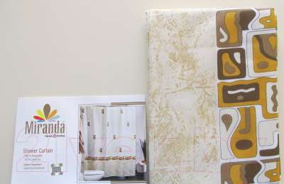 Шторка-занавеска для ванны Miranda Asturia Beige