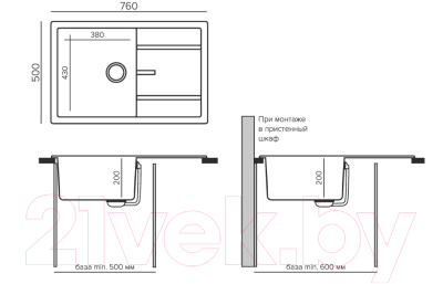 Мойка кухонная Tolero R-112