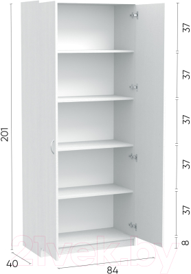 Шкаф Involux Престон 226H004 (белый структурный)
