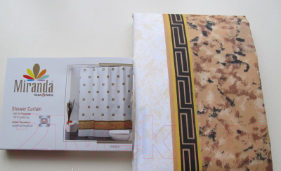 Шторка-занавеска для ванны Miranda Emerald Beige