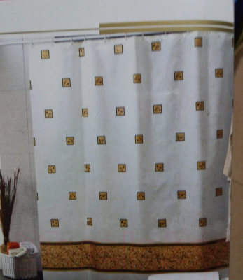 Шторка-занавеска для ванны Miranda Emerald Beige