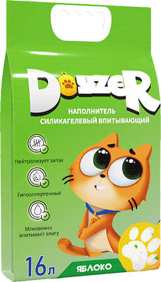 Наполнитель для туалета Doyzer Силикагелевый яблоко - фото