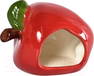 Домик для клетки Homepet Керамический. Яблоко / 83658 - фото