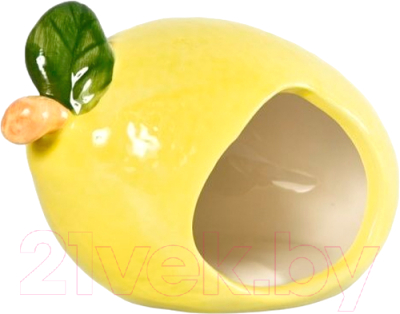 Домик для клетки Homepet Керамический Лимон / 83659 - фото