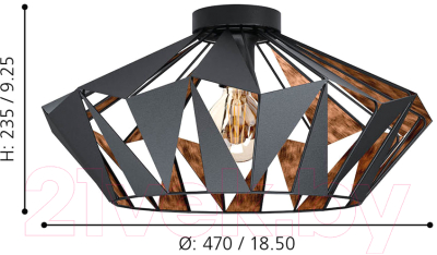 Потолочный светильник Eglo Carlton 6 43399