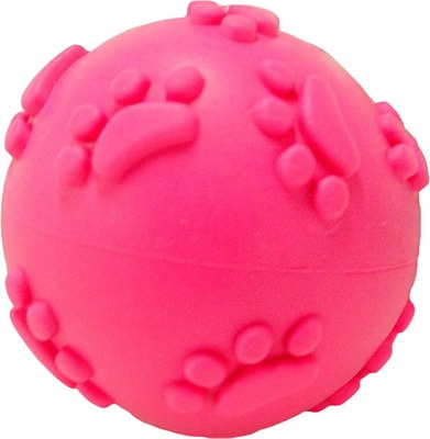 Игрушка для собак Homepet Мяч с рисунком лапки с пищалкой / 70101 - фото