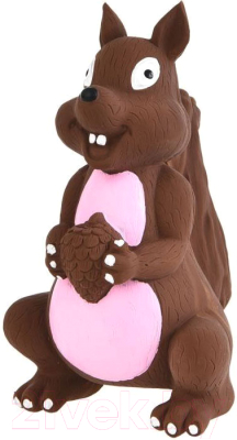 Игрушка для собак Homepet Bubble Белка с пищалкой латекс / 72533 - фото