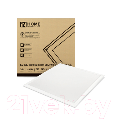 Панель светодиодная INhome LP-02-SLIM 36Вт 230В 4000К 3000Лм / 4690612031262