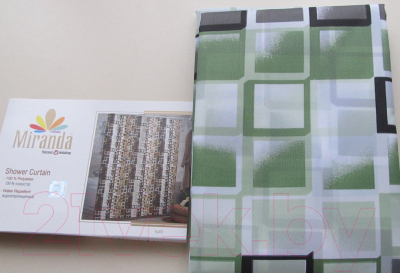 Шторка-занавеска для ванны Miranda Kare Green
