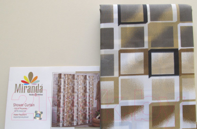 Шторка-занавеска для ванны Miranda Kare Beige