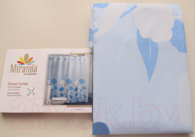 Шторка-занавеска для ванны Miranda Y Herbarium Blue