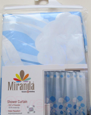 Шторка-занавеска для ванны Miranda Y Herbarium Blue